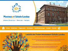 Tablet Screenshot of montessori-landau.de
